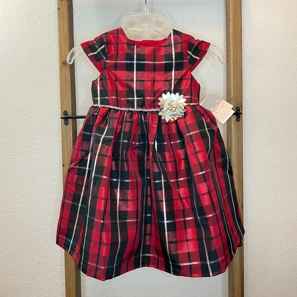 Pastourelle by Pippa & Julie Metallic Plaid Dress
